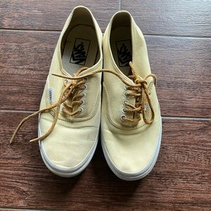 Vans Authentic style pale yellow shoe